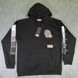 Individualist Black Graphic Print Pullover Hoodie Men’s Sz L New